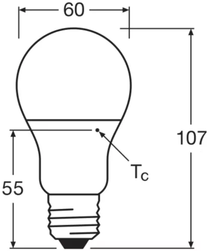 3x LED izzó A60 E27 8.5W = 60W 806lm 2700K Meleg 200° Osram PCR LÁMPÁK