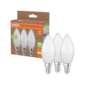   3x LED izzó B37 gyertya E14 4.9W = 40W 470lm 2700K Meleg 220° Osram PCR lámpák