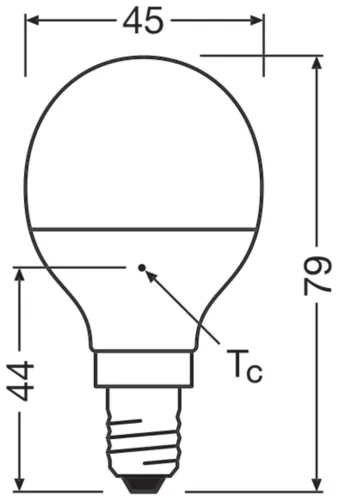 3x LED izzó P45 gömb E14 4.9W = 40W 470lm 2700K Meleg 200° Osram PCR lámpák
