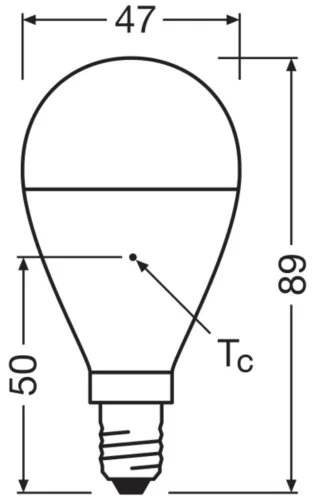 LED izzó P47 gömb alakú E14 7.5W = 60W 806lm 4000K semleges 200° PCR LAMPS Osram