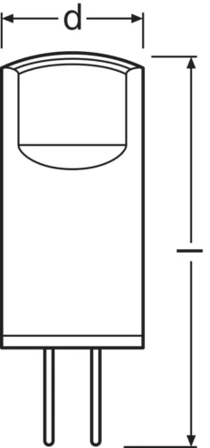 LED kapszulaizzó G4 0.6W = 5W 55lm 2700K Meleg 12V 320° LED PIN Osram