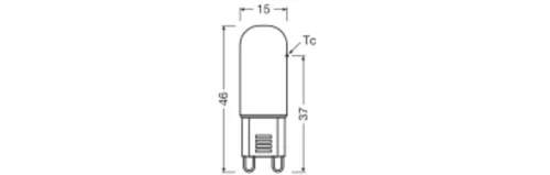 LED kapszulaizzó G9 1.8W = 20W 200lm 2700K Meleg 320° LED PIN Osram