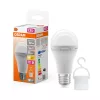 Újratölthető LED izzó A60 E27 8W = 60W 806lm 2700K Meleg 180° Vészvilágítás ÚJRATÖLTHETŐ LÁMPÁK Osram
