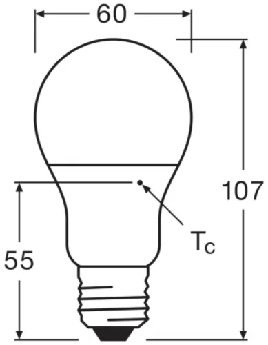 LED izzó A60 E27 8W = 60W 806lm 6500K Hideg 150° Retrofit Filament CLASSIC Osram