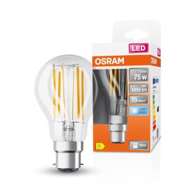   LED izzó A60 B22d 7.5W = 75W 1055lm 4000K Semleges 300° Izzószálas Retrofit CLASSIC Osram