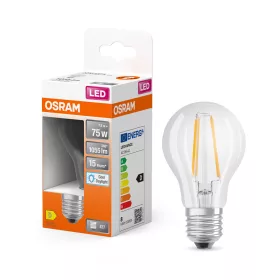   LED izzó A60 E27 6,5 W = 60 W 806 lm 6500 K Hideg 300° Retrofit Filament CLASSIC Osram