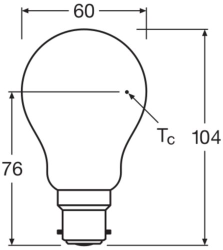LED izzó A60 B22d 7W = 60W 806lm 2700K Meleg 300° Szabályozható Izzószálas Retrofit CLASSIC Osram