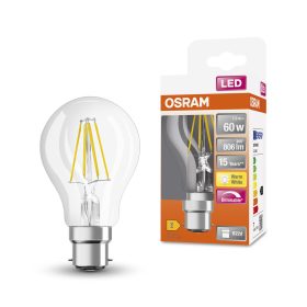   LED izzó A60 B22d 7W = 60W 806lm 2700K Meleg 300° Szabályozható Retrofit Filament CLASSIC Osram