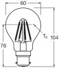 LED izzó A60 B22d 7W = 60W 806lm 2700K Meleg 300° Szabályozható Retrofit Filament CLASSIC Osram