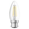 LED izzó B35 gyertya B22d 4W = 40W 470lm Semleges 4000K 300° Retrofit Filament CLASSIC Osram