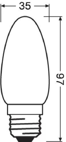 LED izzó B35 gyertya E27 4W = 40W 470lm 4000K semleges 300° Retrofit Filament CLASSIC Osram
