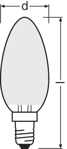 2x LED izzó B35 gyertya E14 4W = 40W 470lm 2700K Meleg 300° Retrofit Filament CLASSIC Osram