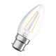 LED izzó B35 gyertya B22d 2.5W = 25W 250lm Meleg 2700K 300° Retrofit Filament CLASSIC Osram