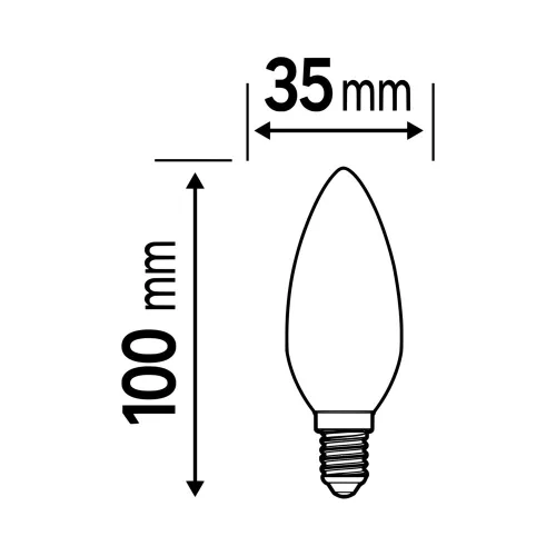 LED izzó B35 gyertya E14 5.5W = 60W 806lm 4000K semleges 300° Retrofit Filament CLASSIC Osram