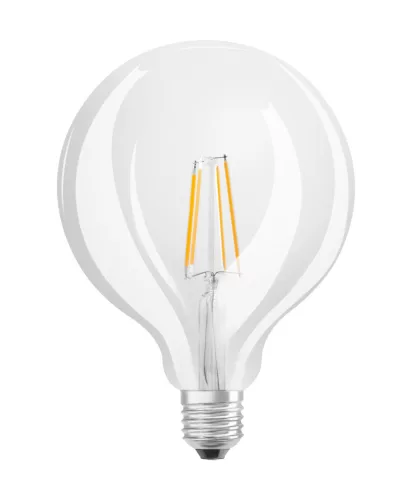 LED izzó G125 gömb alakú E27 4W = 40W 470lm 2700K Meleg 300° Retrofit Filament CLASSIC Osram