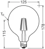 LED izzó G125 gömb alakú E27 4W = 40W 470lm 2700K Meleg 300° Retrofit Filament CLASSIC Osram