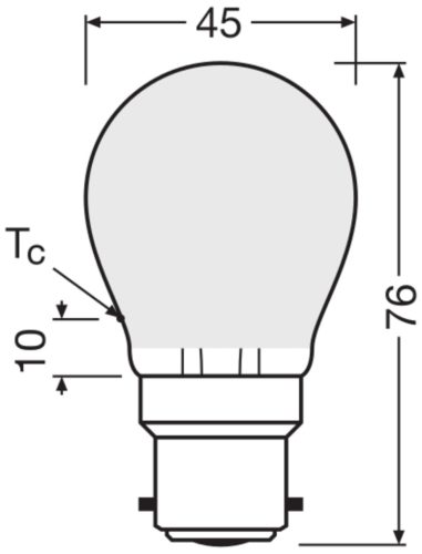 LED izzó P45 gömb alakú B22d 4W = 40W 470lm 4000K semleges 300° izzószálas retrofit CLASSIC Osram