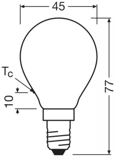 LED izzó P45 gömb alakú E14 5.5W = 60W 806lm 4000K semleges 300° Retrofit Filament CLASSIC Osram