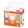 2x LED izzó P45 gömb alakú E27 4W = 40W 470lm 2700K Meleg 300° Retrofit Filament CLASSIC Osram
