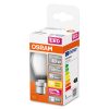 LED izzó P45 gömb alakú B22d 4.8W = 40W 470lm 2700K Meleg 320° Szabályozható Retrofit Filament CLASSIC Osram