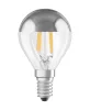 LED izzó P45 gömb alakú E14 4W = 31W 350lm 2700K Meleg 300° Ezüst Retrofit Filament CLASSIC Osram