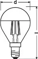LED izzó P45 gömb alakú E14 4W = 34W 380lm 2700K Meleg 300° Arany Retrofit Filament CLASSIC Osram