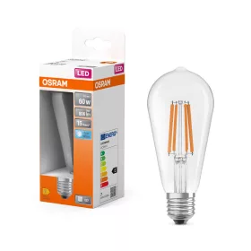   LED izzó ST64 E27 6,5 W = 60 W 806 lm 4000 K Semleges 300° Retrofit Filament CLASSIC Osram