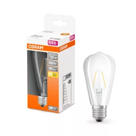   LED izzó ST64 E27 2,5 W = 25 W 250 lm 2700 K Meleg 300° Retrofit Filament CLASSIC Osram