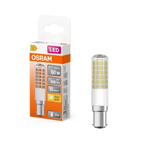   LED izzó T18 cső alakú B15d 6.5W = 60W 806lm 2700K Meleg 320° SPECIAL Osram
