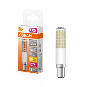  LED izzó T18 cső alakú B15d 8W = 75W 1055lm 2700K Meleg 320° Szabályozható SPECIAL Osram