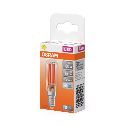 LED izzó T25 cső alakú E14 4,9 W = 55 W 730 lm 4000 K semleges 300° SPECIAL Osram