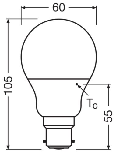 LED izzó A60 B22d 8W = 60W 806lm 2700K Meleg 150° STAR CLASSIC Osram