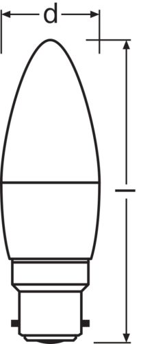LED izzó B37 gyertya B22d 4.9W = 40W 470lm 2700K Meleg 200° STAR CLASSIC Osram