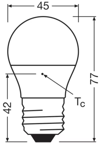 LED izzó P45 gömb alakú E27 4,9 W = 40 W 470 lm 6500 K Hideg 150° STAR CLASSIC Osram