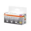 3x LED izzó MR16 reflektor GU5.3 2.6W = 20W 210lm 2700K meleg fehér 12V 36° STAR Osram