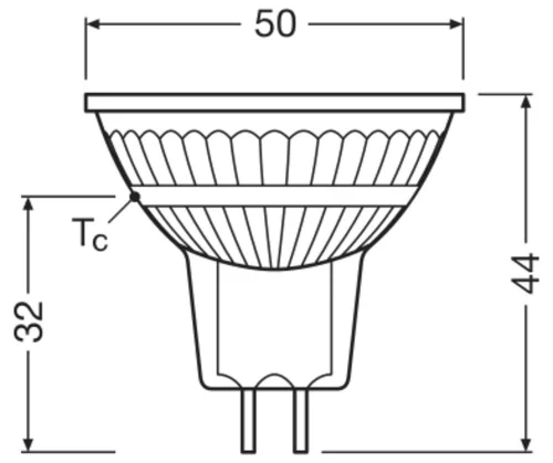 LED izzó MR16 reflektor GU5.3 2.1W = 20W 210lm 2700K Meleg 12V 36° STAR Osram