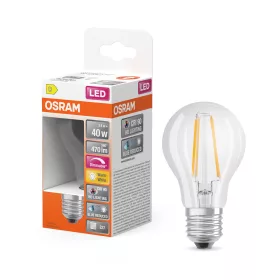   LED izzó A60 E27 3.4W = 40W 470lm Meleg 2700K CRI90 300° Izzószálas, szabályozható fényerejű SUPERSTAR PLUS CLASSIC Osram