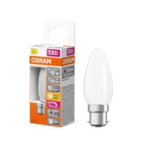   LED izzó B35 gyertya B22d 3.4W = 40W 470lm 2700K Meleg CRI90 300° Izzószálas, szabályozható fényerejű SUPERSTAR PLUS CLASSIC Osram