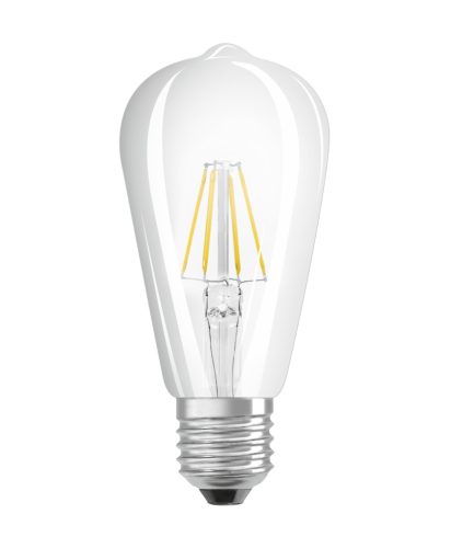 LED izzó ST64 Edison E27 5.8W = 60W 806lm 2700K Meleg CRI90 300° Izzószálas, szabályozható fényerejű SUPERSTAR PLUS CLASSIC Osram