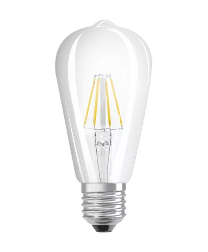 LED izzó ST64 Edison E27 5.8W = 60W 806lm 4000K Semleges CRI90 300° Izzószálas, szabályozható fényerejű SUPERSTAR PLUS CLASSIC Osram