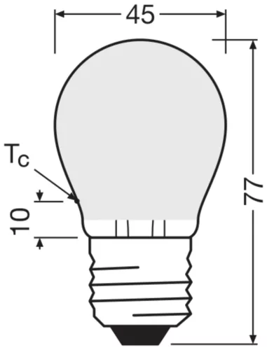 LED izzó P45 gömb alakú E27 3.4W = 40W 470lm Meleg 2700K CRI90 300° Izzószálas, szabályozható fényerejű SUPERSTAR PLUS CLASSIC Osram