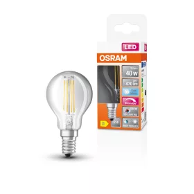   LED izzó P45 gömb alakú E14 3.4W = 40W 470lm 4000K CRI90 Semleges 300° Izzószálas, szabályozható fényerejű SUPERSTAR PLUS CLASSIC Osram
