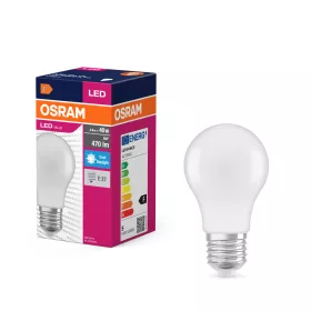   LED izzó A60 E27 4,9 W = 40 W 470 lm 6500 K Hideg 150° VALUE CLASSIC Osram