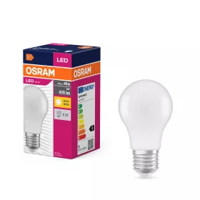   LED izzó A60 E27 4,9 W = 40 W 470 lm 2700 K Meleg 150° VALUE CLASSIC Osram