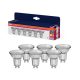 6x LED izzó PAR16 reflektor GU10 4.3W = 50W 350lm 2700K Meleg 36° VALUE Osram