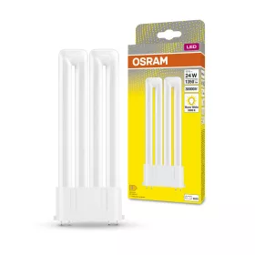   LED fénycső, egyoldalas, 2G10, 12W = 24W, 1350lm, 3000K, meleg, 130°, DULUX LED F EM és AC, Osram