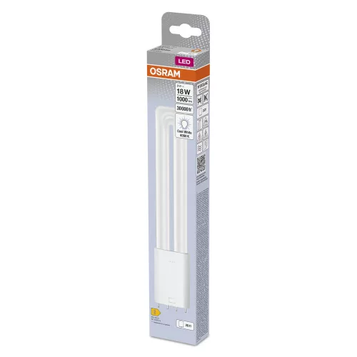 LED fénycső, egyoldalas, 2G11, 8W = 18W, 1000lm, 4000K, semleges, 140°, DULUX LED L HF és AC, Osram