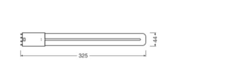 LED cső, egyoldalas, 2G11, 12W = 24W, 1350lm, 3000K, meleg, 140°, DULUX LED L HF és AC, Osram