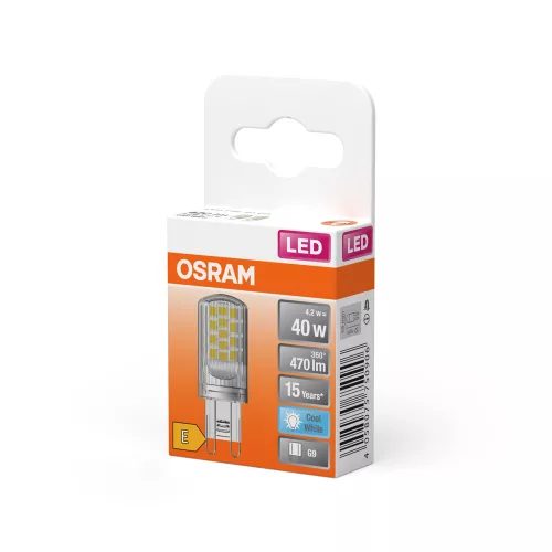 G9 LED izzó 4,2 W = 40 W 470 lm 4000 K Semleges 300° PARATHOM Osram