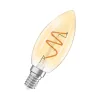 LED dekoratív izzó B35 gyertya E14 3,5 W = 28 W 300 lm 2200 K meleg CRI90 300° borostyánszínű izzószál, szabályozható fényerővel, Vintage 1906 Osram